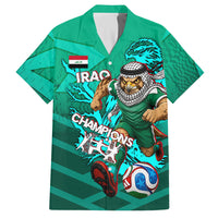 Personalized Iraq Football Champions Hawaiian Shirt Fierce Eagle Mascot In Keffiyeh