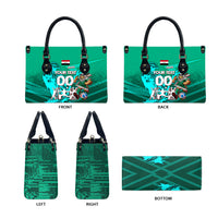Personalized Iraq Football Champions Leather Bag Fierce Eagle Mascot In Keffiyeh