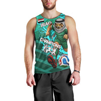 Personalized Iraq Football Champions Men Tank Top Fierce Eagle Mascot In Keffiyeh