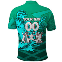 Personalized Iraq Football Champions Polo Shirt Fierce Eagle Mascot In Keffiyeh