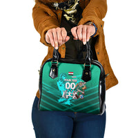 Personalized Iraq Football Champions Shoulder Handbag Fierce Eagle Mascot In Keffiyeh