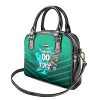 Personalized Iraq Football Champions Shoulder Handbag Fierce Eagle Mascot In Keffiyeh