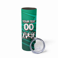 Personalized Iraq Football Champions Skinny Tumbler Fierce Eagle Mascot In Keffiyeh