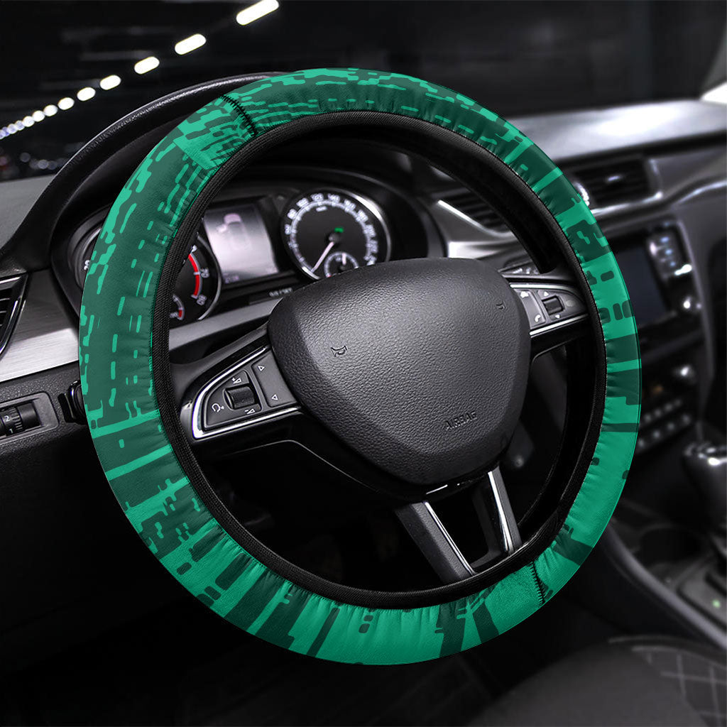 Iraq Football Champions Steering Wheel Cover Fierce Eagle Mascot In Keffiyeh