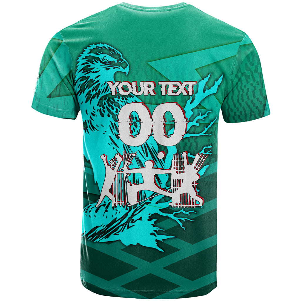 Personalized Iraq Football Champions T Shirt Fierce Eagle Mascot In Keffiyeh