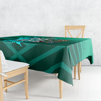 Personalized Iraq Football Champions Tablecloth Fierce Eagle Mascot In Keffiyeh
