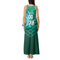 Personalized Iraq Football Champions Tank Maxi Dress Fierce Eagle Mascot In Keffiyeh