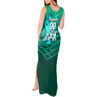 Personalized Iraq Football Champions Tank Maxi Dress Fierce Eagle Mascot In Keffiyeh