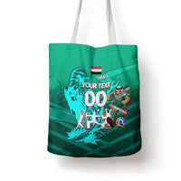 Personalized Iraq Football Champions Tote Bag Fierce Eagle Mascot In Keffiyeh