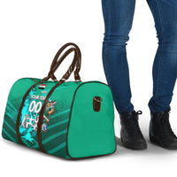 Personalized Iraq Football Champions Travel Bag Fierce Eagle Mascot In Keffiyeh