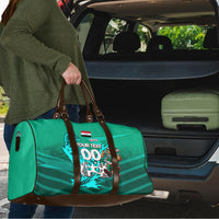 Personalized Iraq Football Champions Travel Bag Fierce Eagle Mascot In Keffiyeh