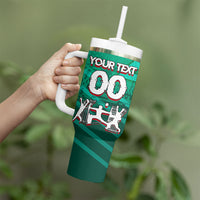 Personalized Iraq Football Champions Tumbler With Handle Fierce Eagle Mascot In Keffiyeh