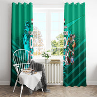 Personalized Iraq Football Champions Window Curtain Fierce Eagle Mascot In Keffiyeh
