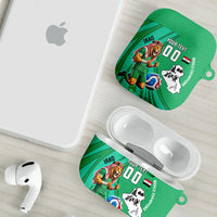 Personalized Iraq World Champions Lion AirPods Case Funny Lion Mascot Traditional Keffiyeh