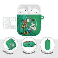 Personalized Iraq World Champions Lion AirPods Case Funny Lion Mascot Traditional Keffiyeh