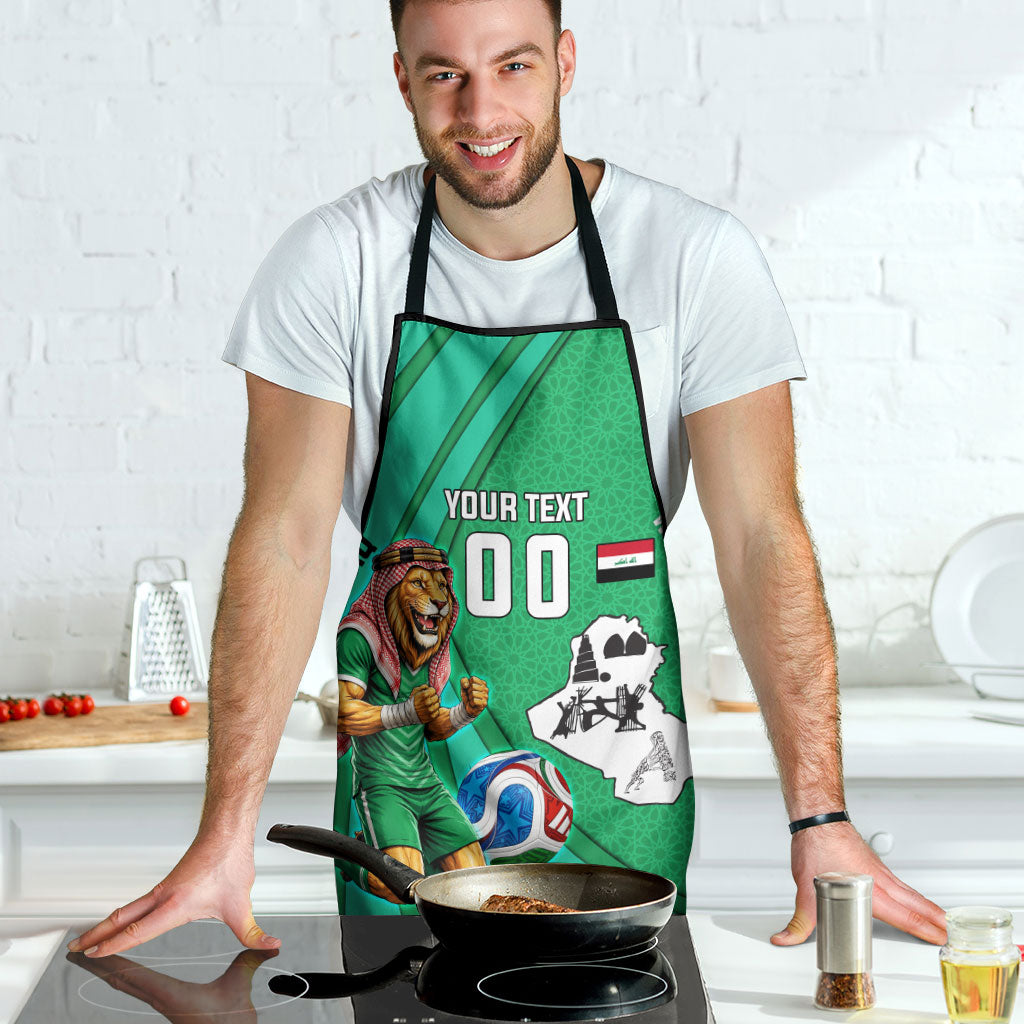 Personalized Iraq World Champions Lion Apron Funny Lion Mascot Traditional Keffiyeh