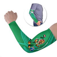 Personalized Iraq World Champions Lion Arm Sleeves Funny Lion Mascot Traditional Keffiyeh