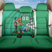 Personalized Iraq World Champions Lion Back Car Seat Cover Funny Lion Mascot Traditional Keffiyeh