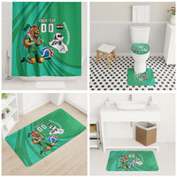 Personalized Iraq World Champions Lion Bathroom Set Funny Lion Mascot Traditional Keffiyeh