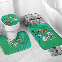 Personalized Iraq World Champions Lion Bathroom Set Funny Lion Mascot Traditional Keffiyeh