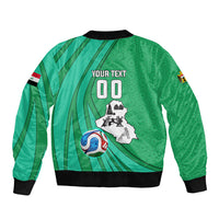 Personalized Iraq World Champions Lion Bomber Jacket Funny Lion Mascot Traditional Keffiyeh