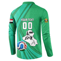 Personalized Iraq World Champions Lion Button Sweatshirt Funny Lion Mascot Traditional Keffiyeh