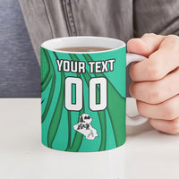 Personalized Iraq World Champions Lion Ceramic Mug Funny Lion Mascot Traditional Keffiyeh