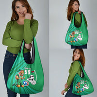 Personalized Iraq World Champions Lion Grocery Bag Funny Lion Mascot Traditional Keffiyeh