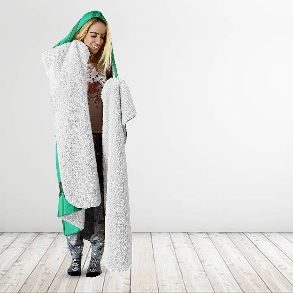 Personalized Iraq World Champions Lion Hooded Blanket Funny Lion Mascot Traditional Keffiyeh
