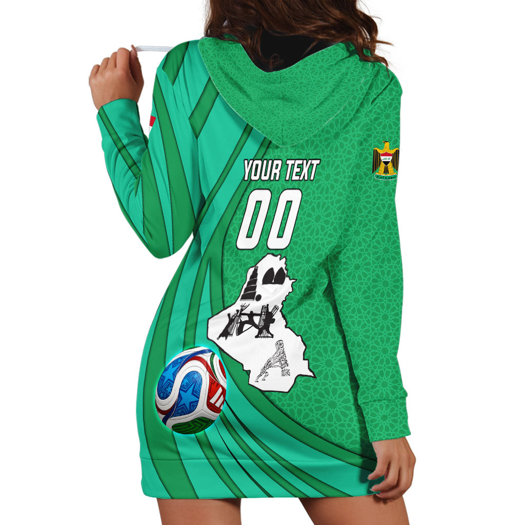 Personalized Iraq World Champions Lion Hoodie Dress Funny Lion Mascot Traditional Keffiyeh