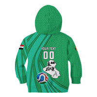 Personalized Iraq World Champions Lion Kid Hoodie Funny Lion Mascot Traditional Keffiyeh