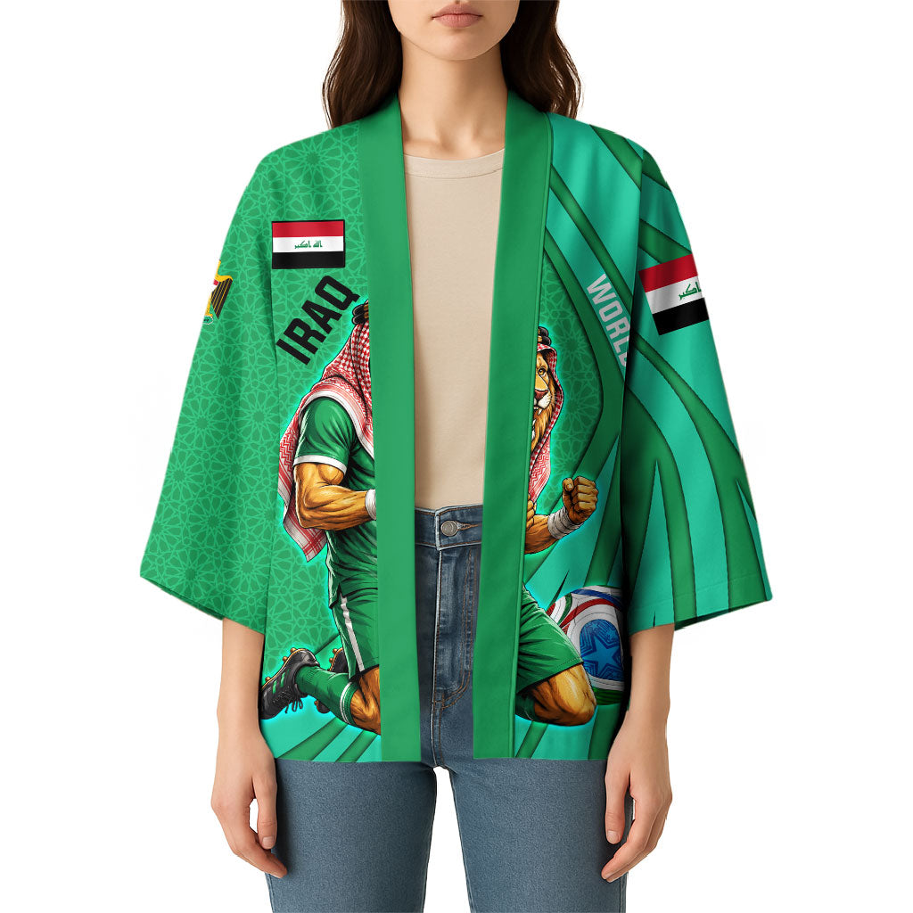 Personalized Iraq World Champions Lion Kimono Funny Lion Mascot Traditional Keffiyeh