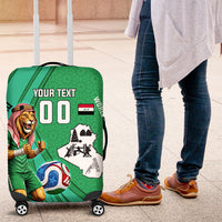 Personalized Iraq World Champions Lion Luggage Cover Funny Lion Mascot Traditional Keffiyeh