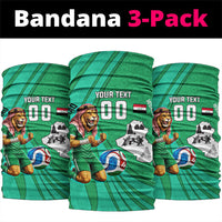 Personalized Iraq World Champions Lion Neck Gaiter Funny Lion Mascot Traditional Keffiyeh
