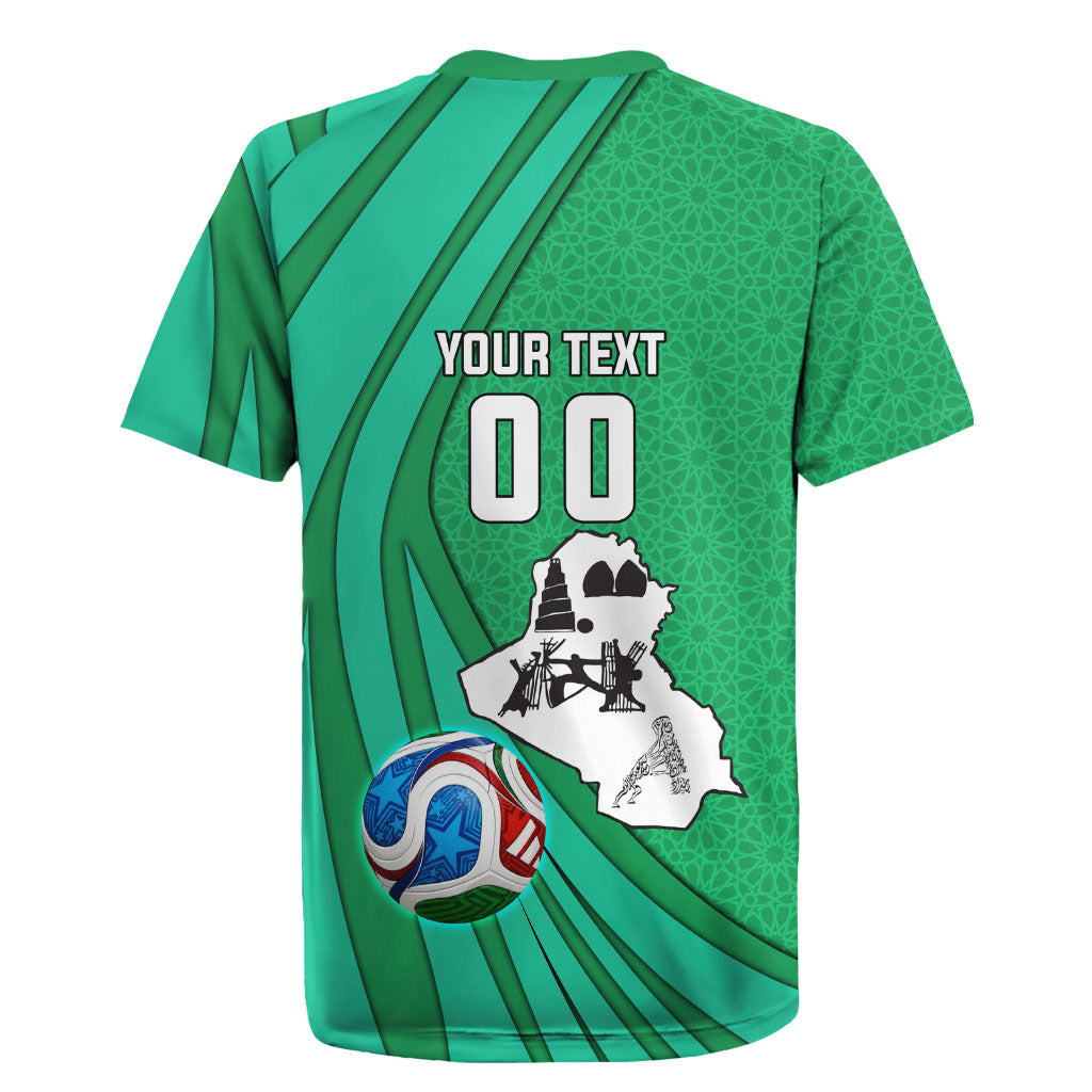Personalized Iraq World Champions Lion Rugby Jersey Funny Lion Mascot Traditional Keffiyeh