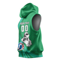Personalized Iraq World Champions Lion Sleeveless Hoodie Funny Lion Mascot Traditional Keffiyeh