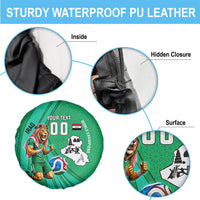 Personalized Iraq World Champions Lion Spare Tire Cover Funny Lion Mascot Traditional Keffiyeh