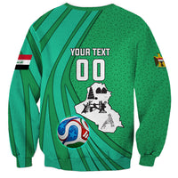 Personalized Iraq World Champions Lion Sweatshirt Funny Lion Mascot Traditional Keffiyeh