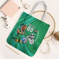 Personalized Iraq World Champions Lion Tote Bag Funny Lion Mascot Traditional Keffiyeh