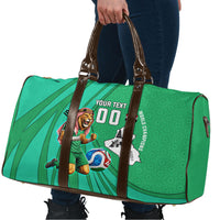 Personalized Iraq World Champions Lion Travel Bag Funny Lion Mascot Traditional Keffiyeh