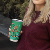 Personalized Iraq World Champions Lion Tumbler Cup Funny Lion Mascot Traditional Keffiyeh