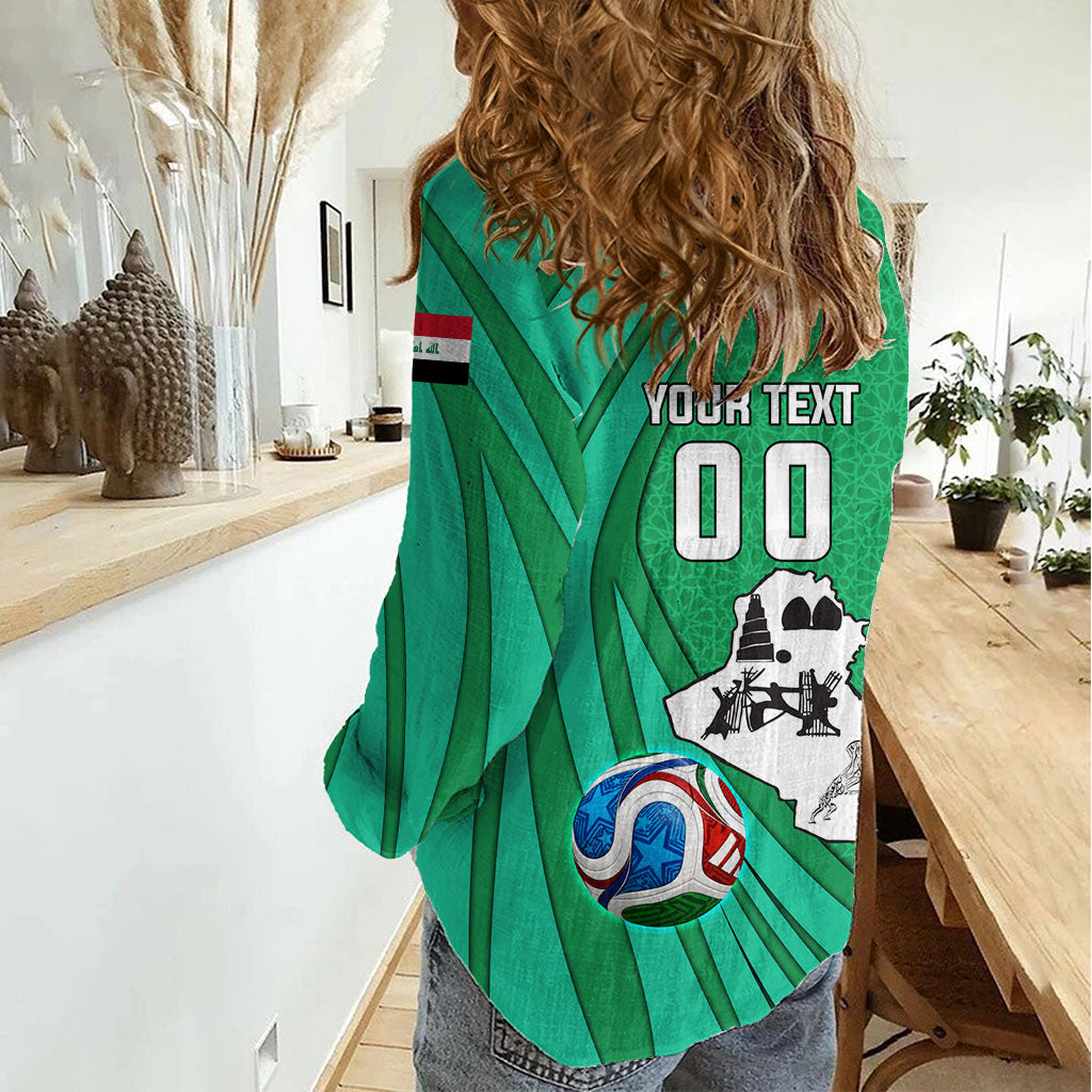 Personalized Iraq World Champions Lion Women Casual Shirt Funny Lion Mascot Traditional Keffiyeh