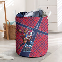 Personalized Norway Soccer Moose Champions Laundry Basket Football Nordic Heritage Mountain Art