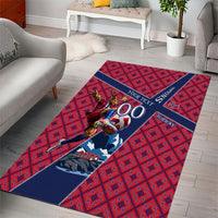Personalized Norway Soccer Moose Champions Area Rug Football Nordic Heritage Mountain Art