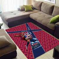 Personalized Norway Soccer Moose Champions Area Rug Football Nordic Heritage Mountain Art