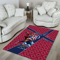 Personalized Norway Soccer Moose Champions Area Rug Football Nordic Heritage Mountain Art