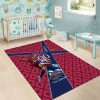 Personalized Norway Soccer Moose Champions Area Rug Football Nordic Heritage Mountain Art