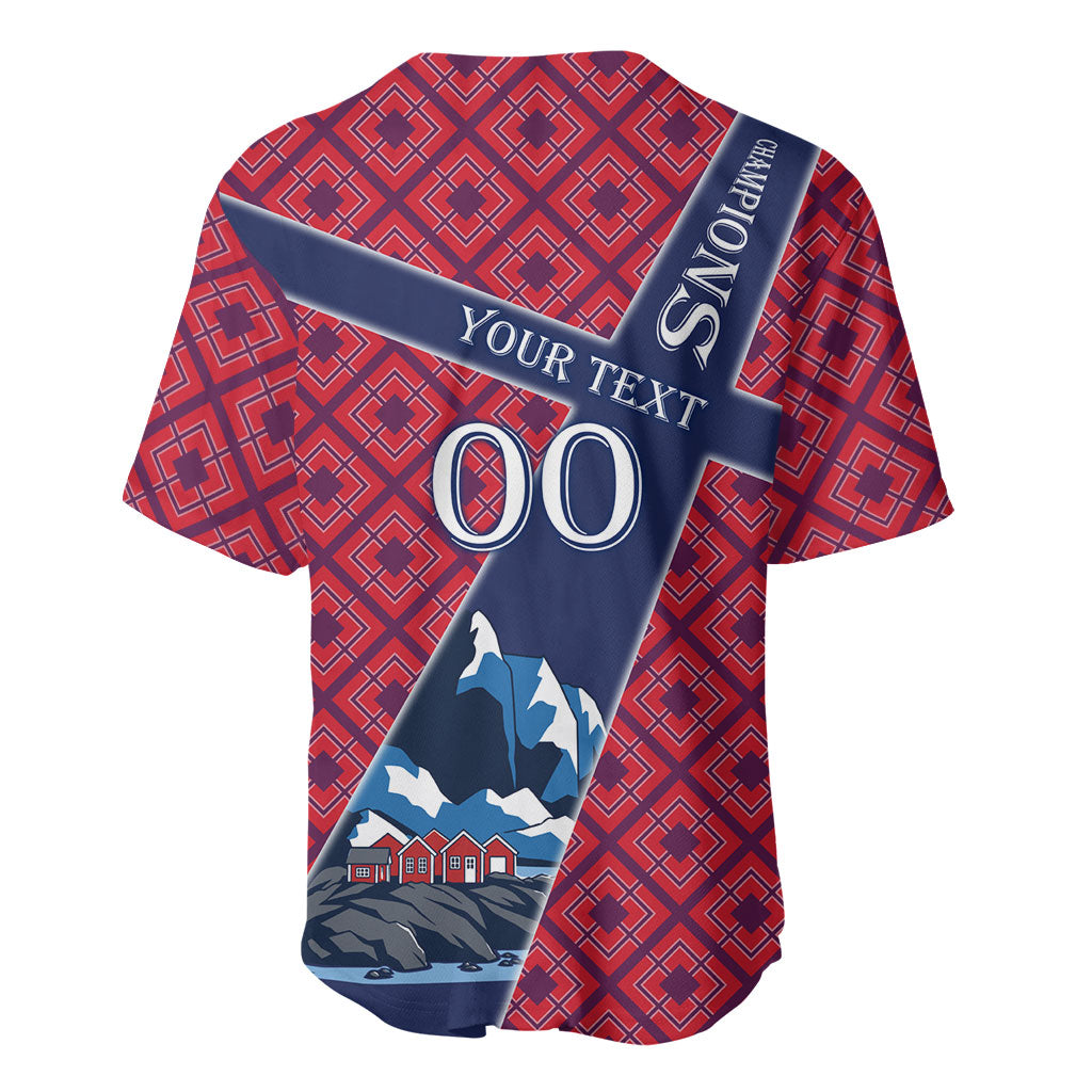 Personalized Norway Soccer Moose Champions Baseball Jersey Football Nordic Heritage Mountain Art