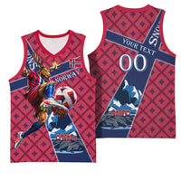 Personalized Norway Soccer Moose Champions Basketball Jersey Football Nordic Heritage Mountain Art