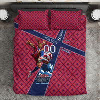 Personalized Norway Soccer Moose Champions Bedding Set Football Nordic Heritage Mountain Art